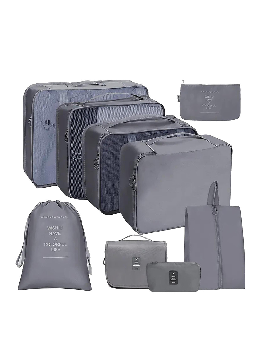 HOUSE OF QUIRK Set Of 9 Travel Luggage Organisers