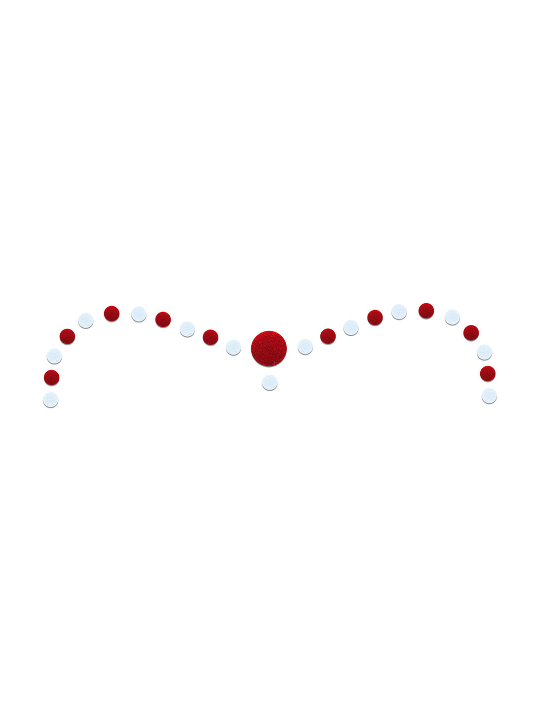 Comet Busters Traditional Designer Bindis - White & Red