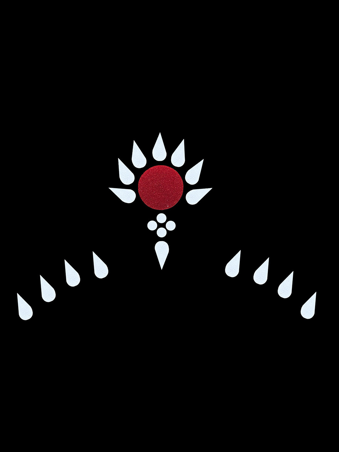 Comet Busters Traditional Designer Bindis - White & Red