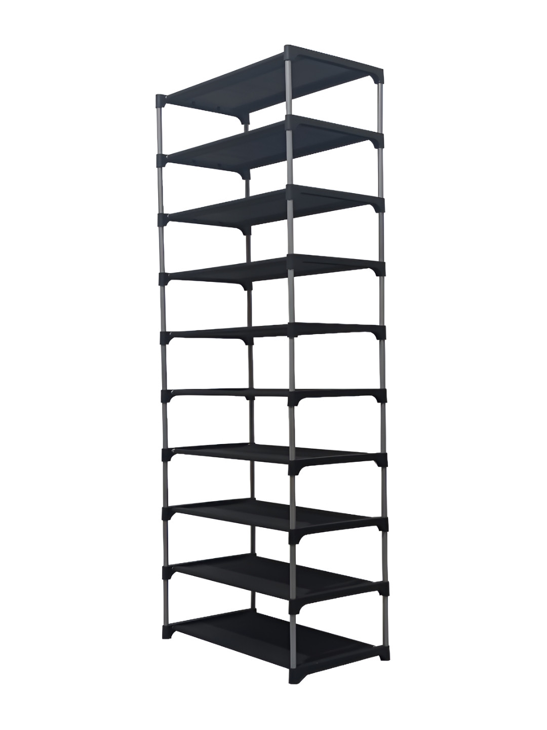 Urban Choice Brown & Black 9-Tier Non-Woven Rectangle Multi Purpose Rack