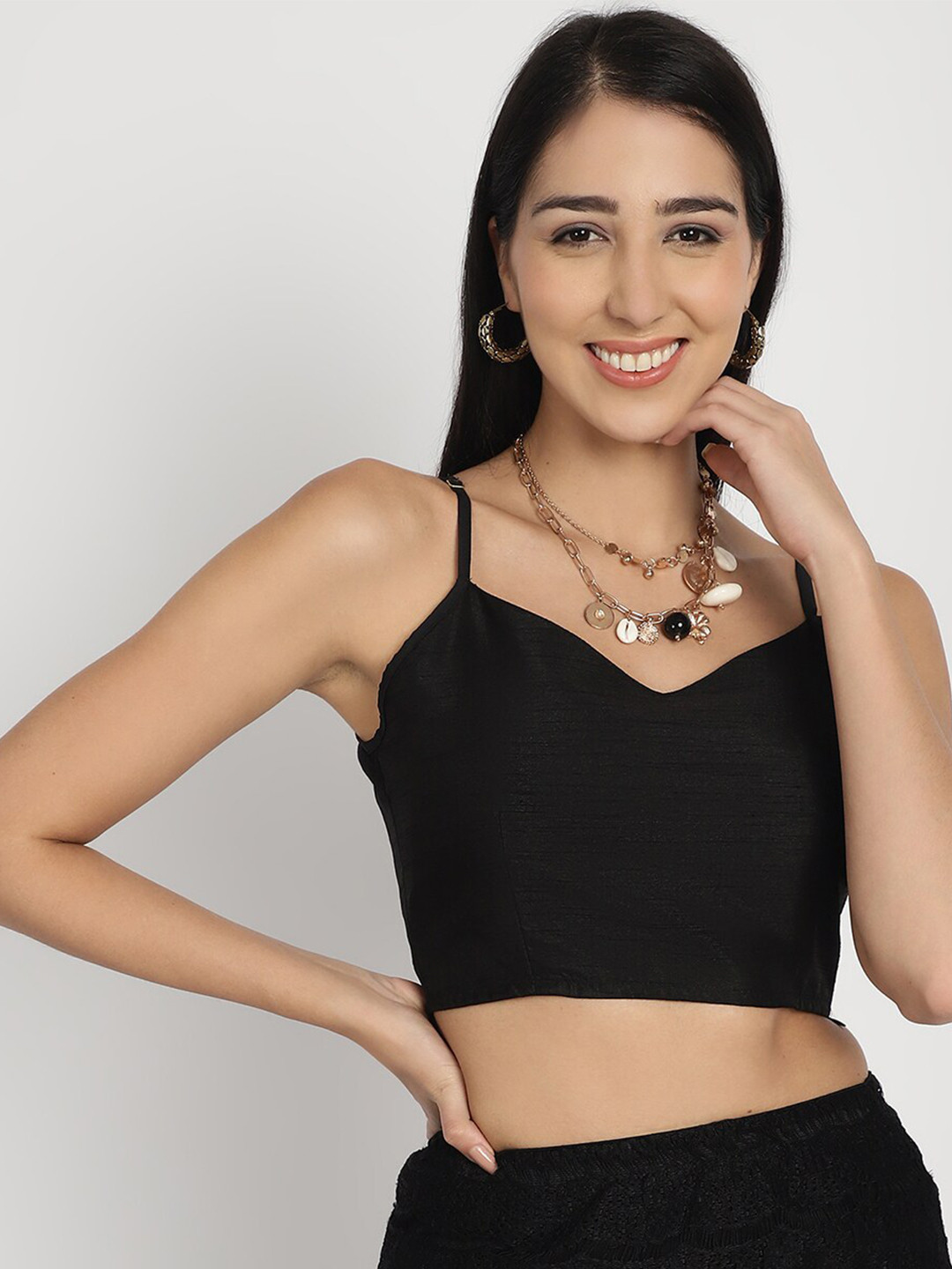 Purple State Shoulder Straps Bralette Crop Top