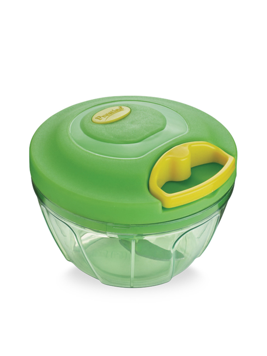 Prestige Green & Tranparent Anti Skid Veggie Cutter with 3 Stainless Steel Blades