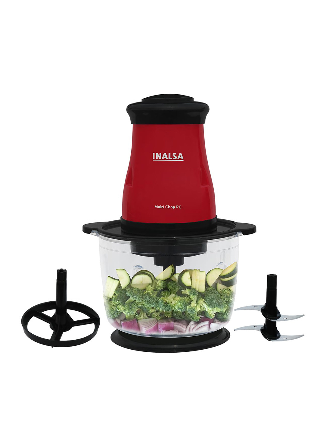 Inalsa Red Stainless Steel Multi Electric Chopper 400W
