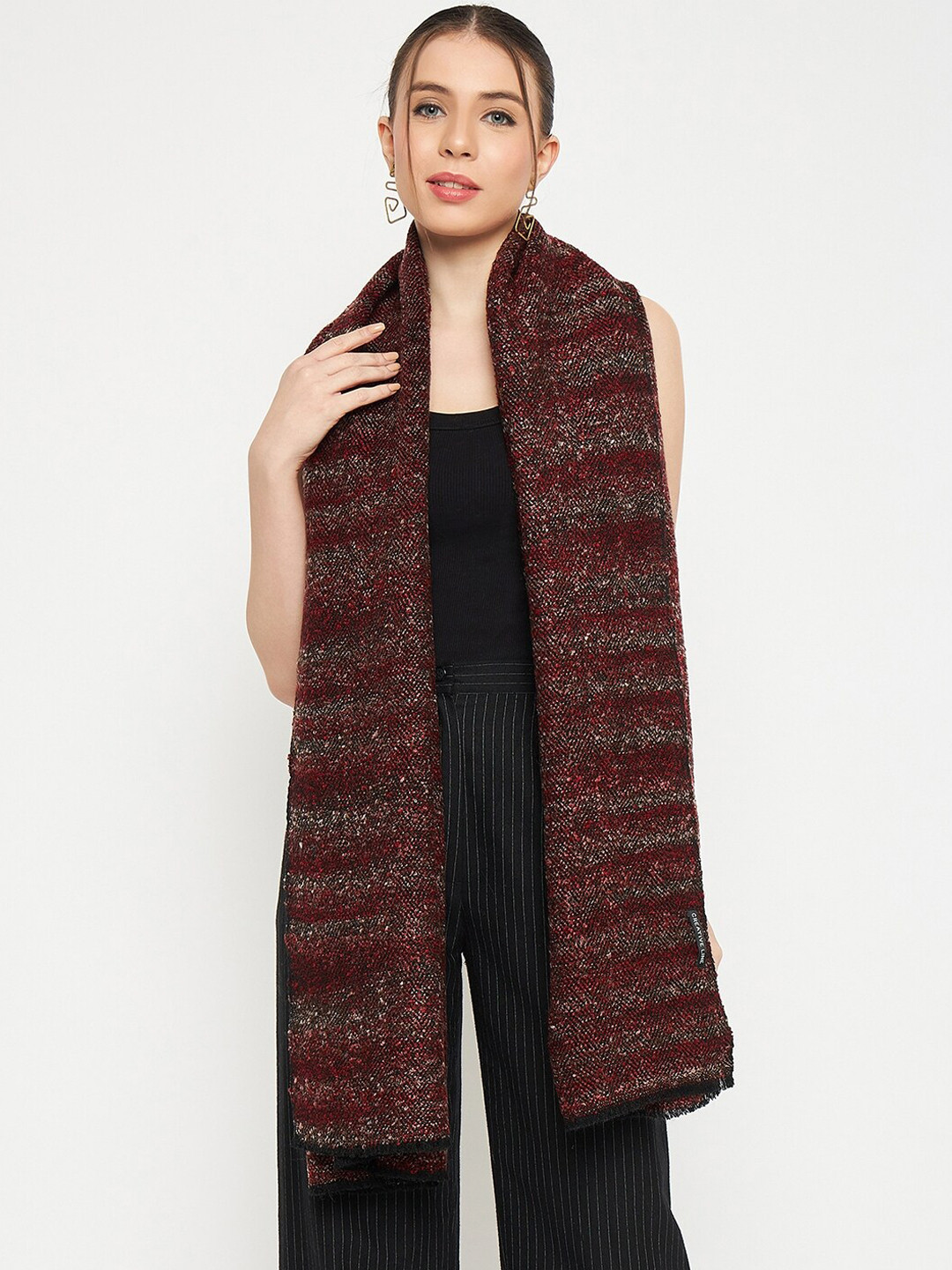 CREATIVE LINE Self Design Woollen Stole