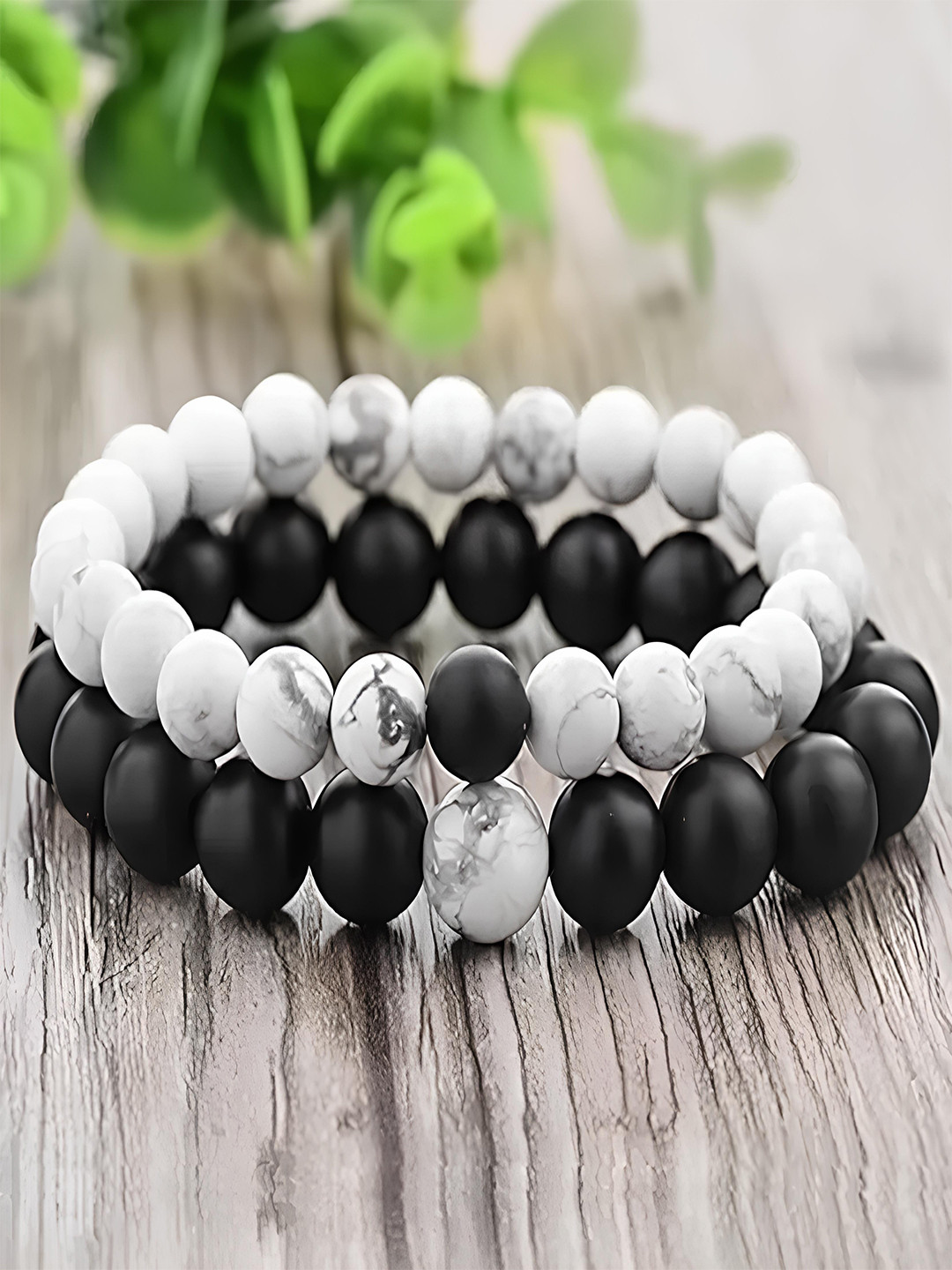 KARISHMA KREATIONS Unisex Set of 2 Self Design Elasticated Bracelet