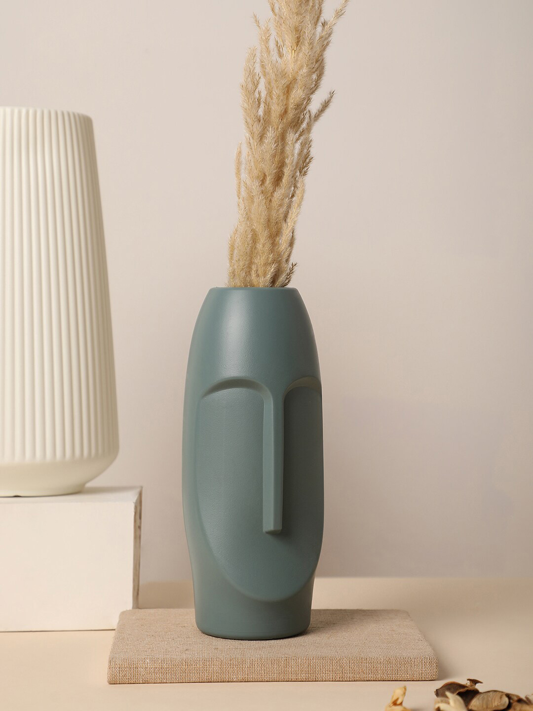 Bonhomie Grey Texture Abstract Vase