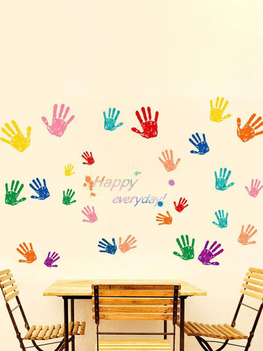 Jaamso Royals Yellow & Blue Sun-Printed Self-Adhesive Waterproof Wall Stickers