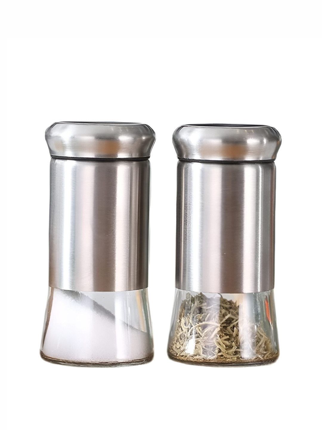 YELONA Steel 2 Pieces Stainless Steel Salt and Pepper Shakers