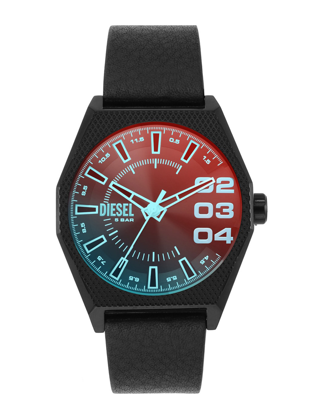 DIESEL Men Dial & Leather Straps Analogue Watch DZ2175