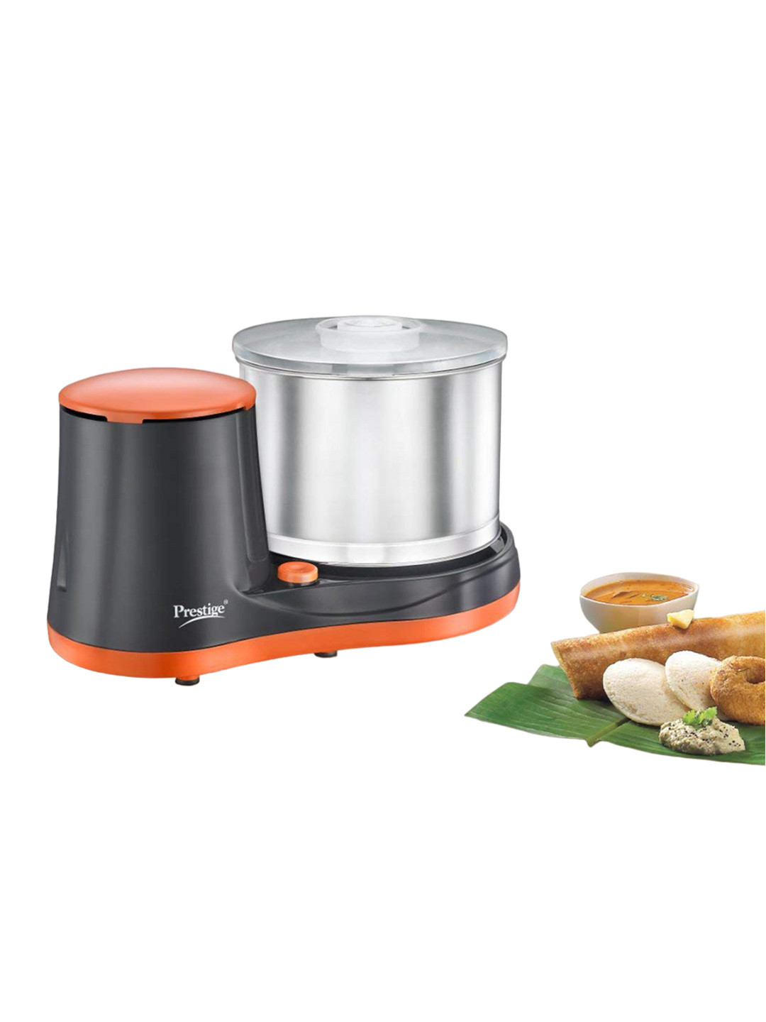 Prestige PWG 07 Black Stainless Steel Stainless Steel Drum Wet Grinder-200W