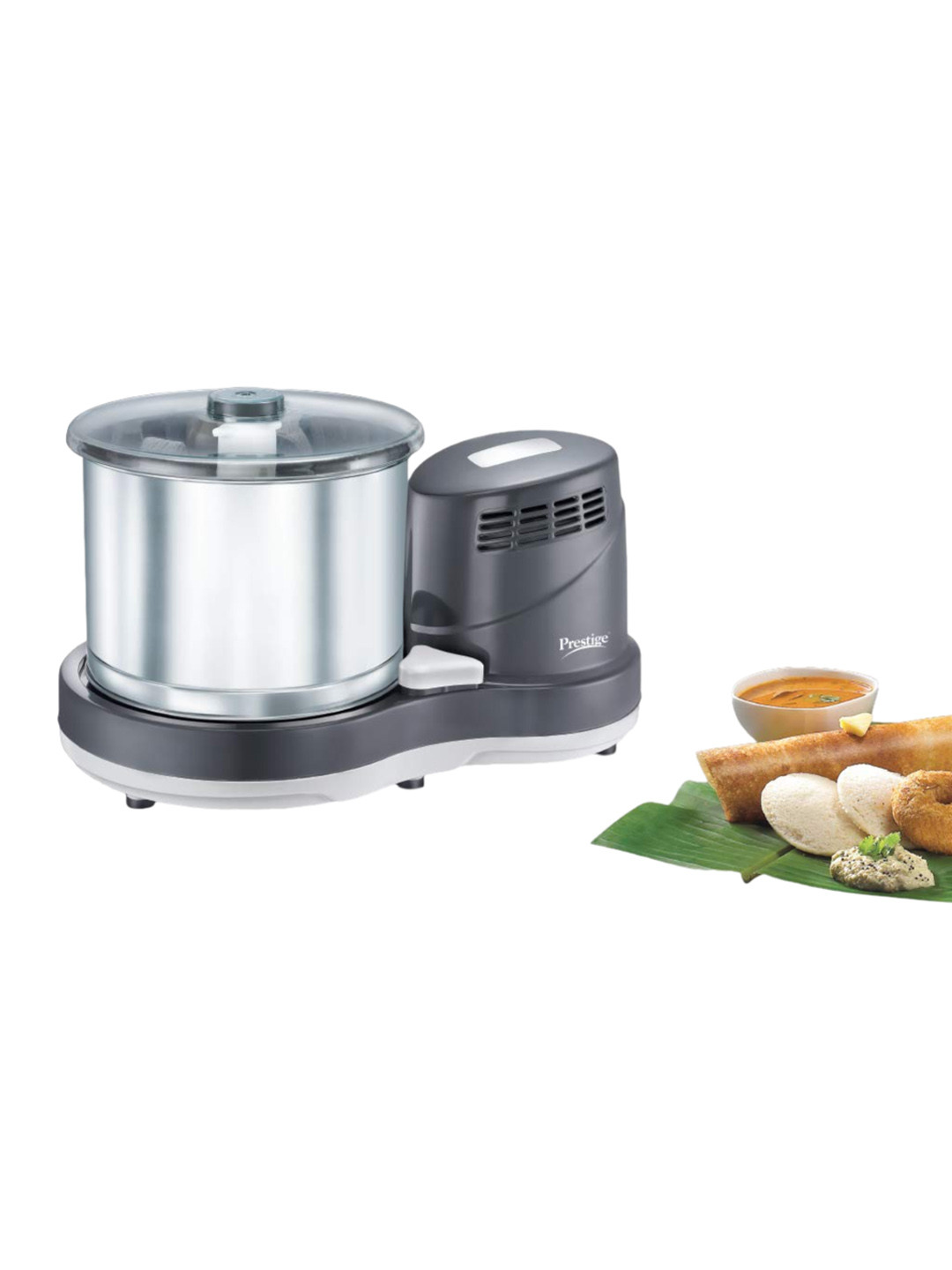 Prestige PWG 08 Black Stainless Steel Stainless Steel Drum Wet Grinder-200W