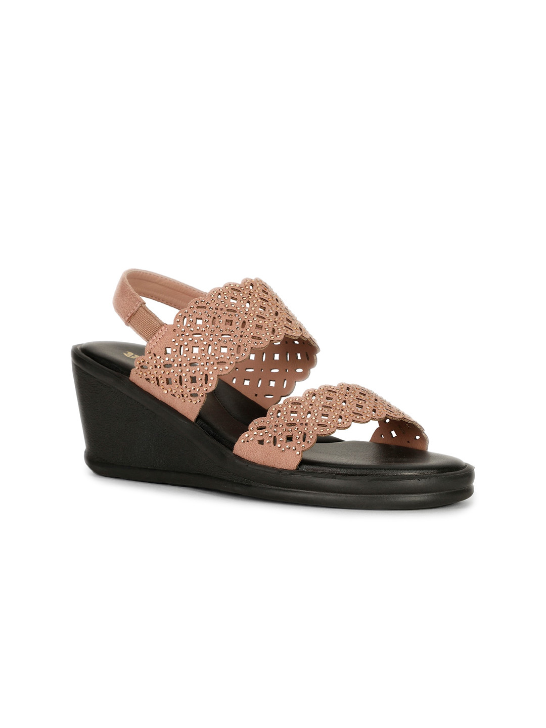 Bata MACMILLAN Embellished Wedges With Backstrap & Laser Cuts