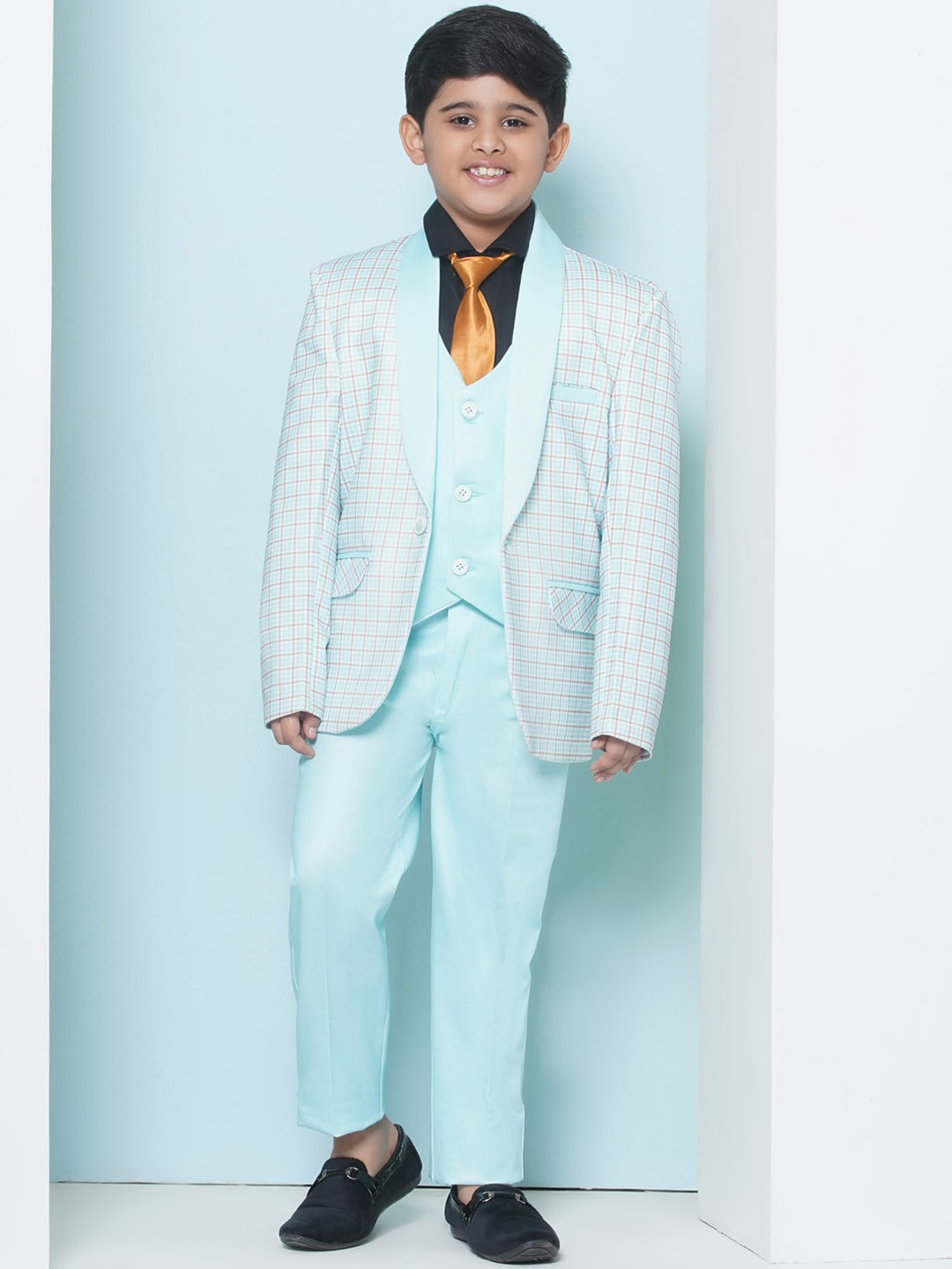 Aj DEZInES Boys Single-Breasted Five-Piece Party Suit