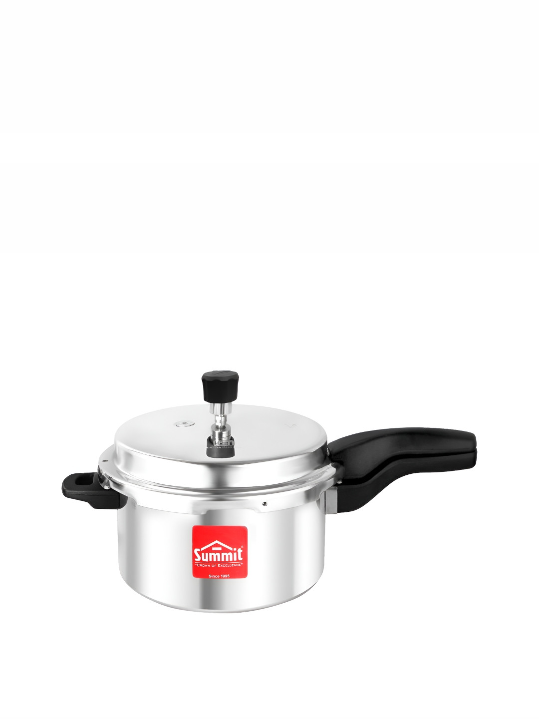 SUMMIT Prime Silver Aluminium Easy to Clean Non-Induction Outer Lid Pressure Cooker-5 L