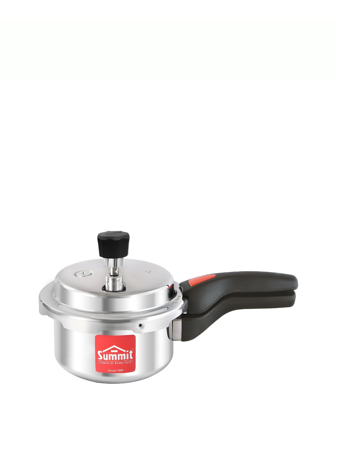 SUMMIT Supreme Silver Aluminium Easy to Clean Non-Induction Outer Lid Pressure Cooker-1 L