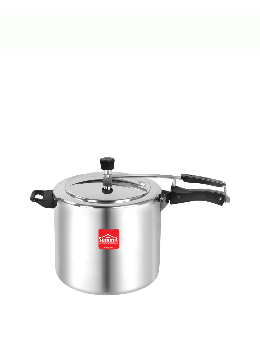 SUMMIT Plain Supreme Silver Aluminium Easy to Clean Non-Induction Inner Lid Pressure Cooker-15 L