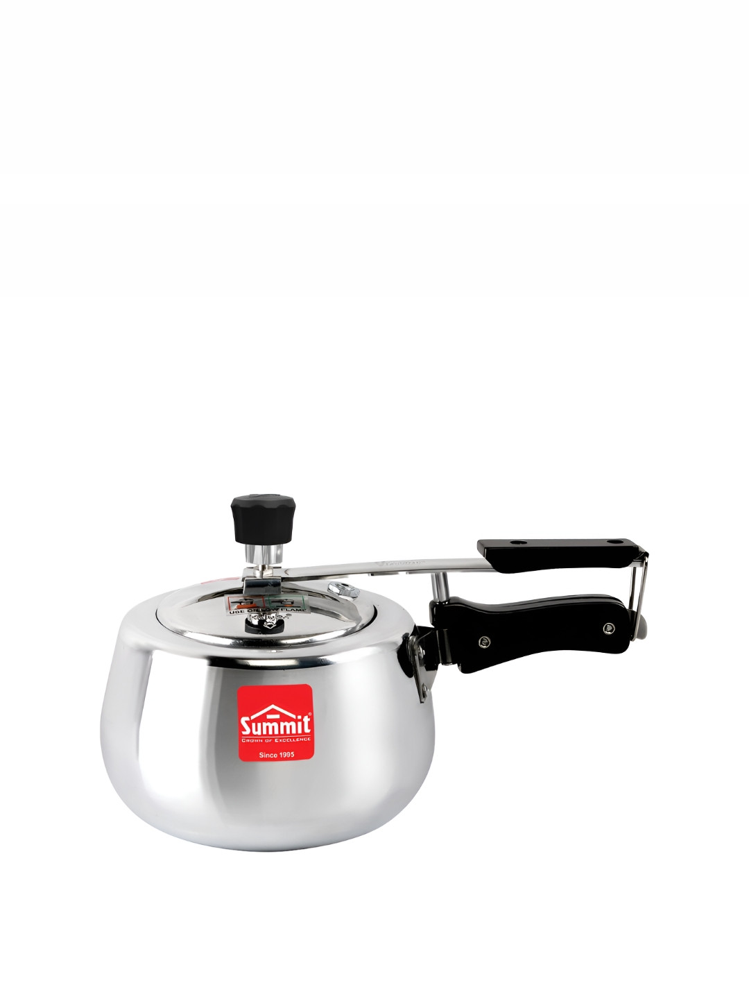 SUMMIT Contura Supreme Silver Aluminium Easy to Clean Non-Induction Inner Lid Pressure Cooker-1.5 L