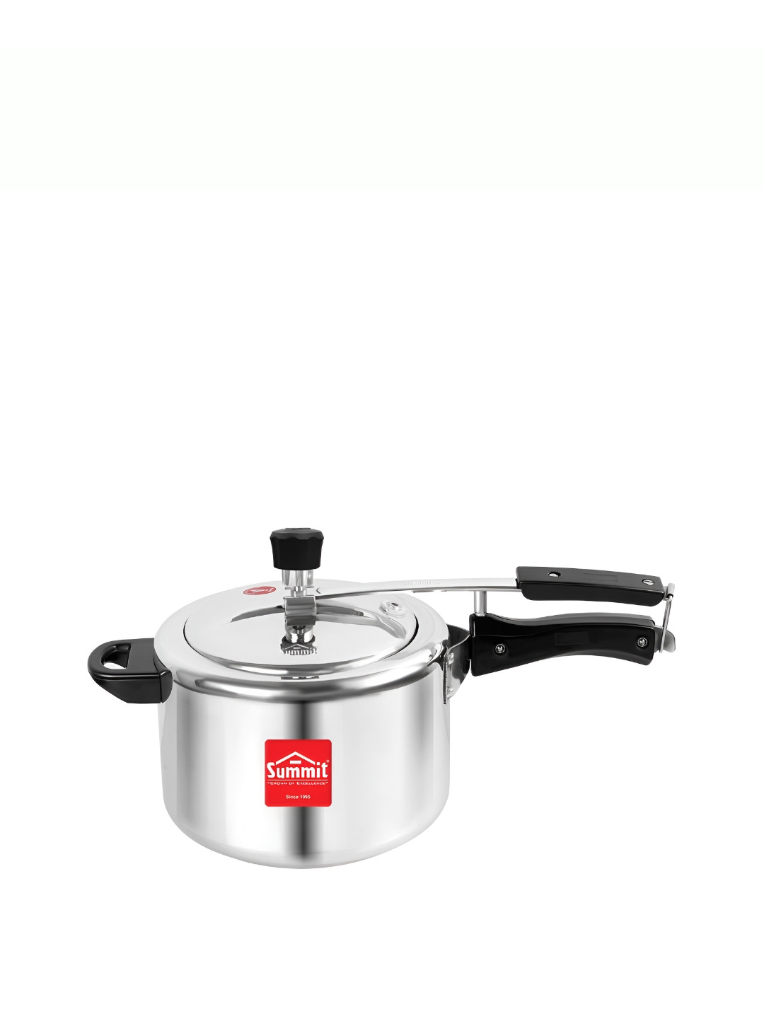 SUMMIT Heavy Silver Aluminium Easy to Clean Non-Induction Inner Lid Pressure Cooker-5 L