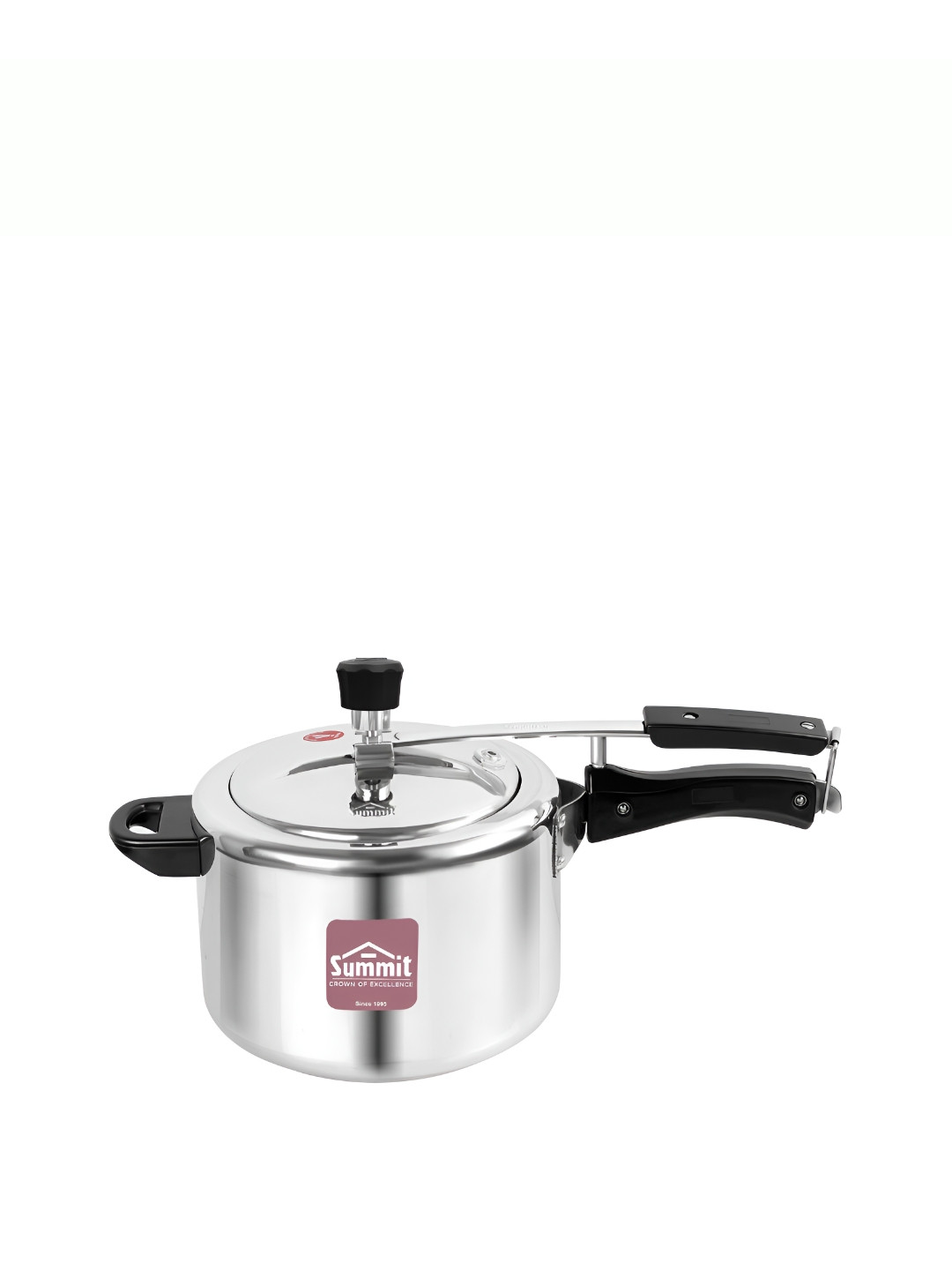 SUMMIT Plain Fine Silver Aluminium Induction Base Inner Lid Pressure Cooker-5 L