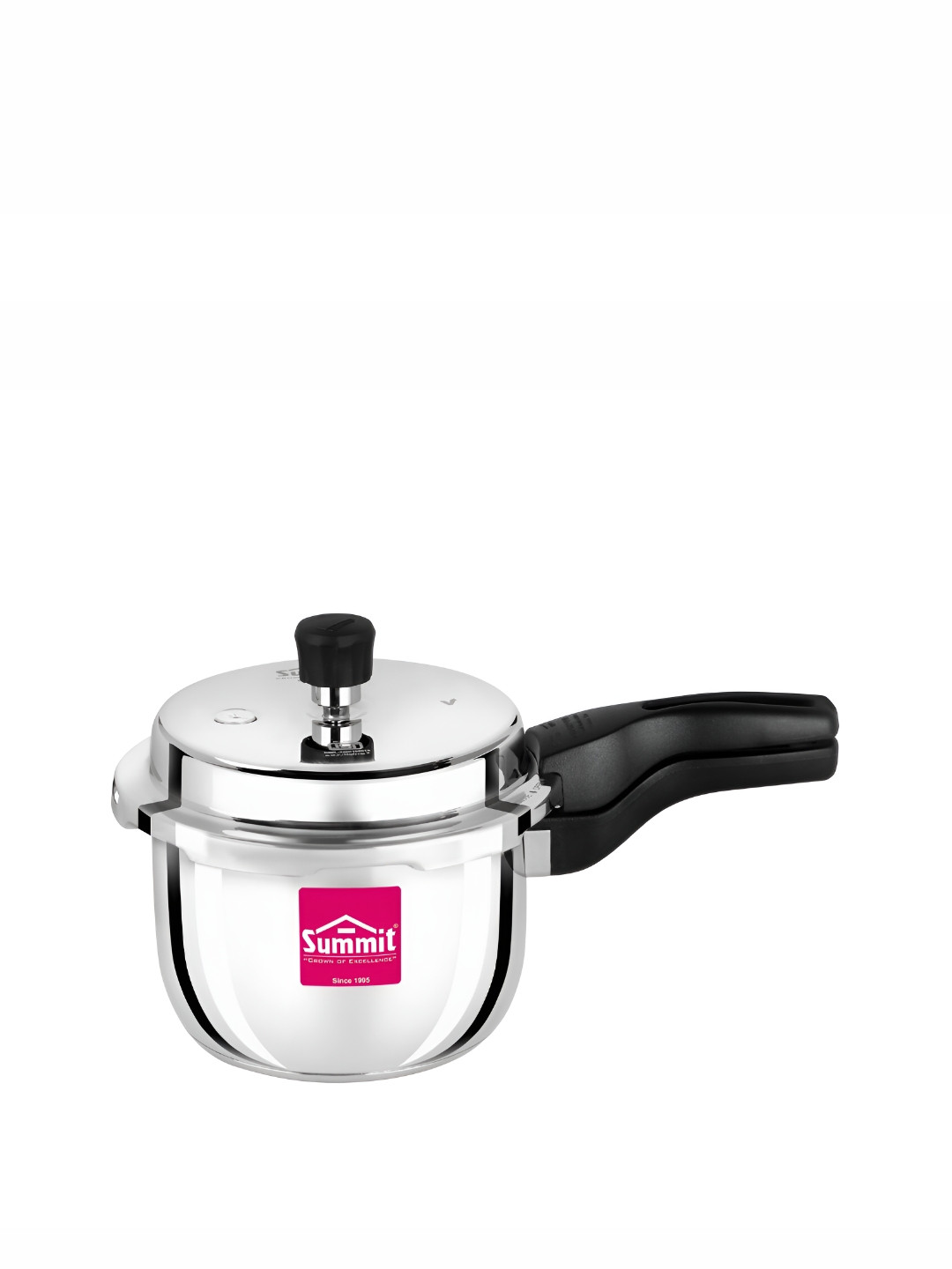 SUMMIT Elite Silver Aluminium Induction Base Outer Lid Stainless Steel Pressure Cooker-3 L