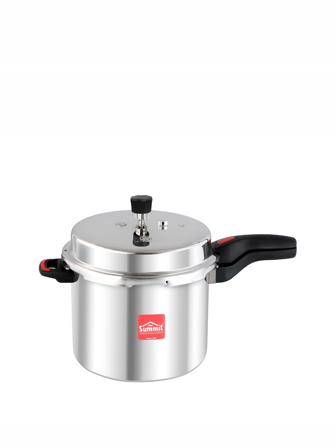 SUMMIT Heavy Silver Aluminium Easy to Clean Non-Induction Outer Lid Pressure Cooker-10 L