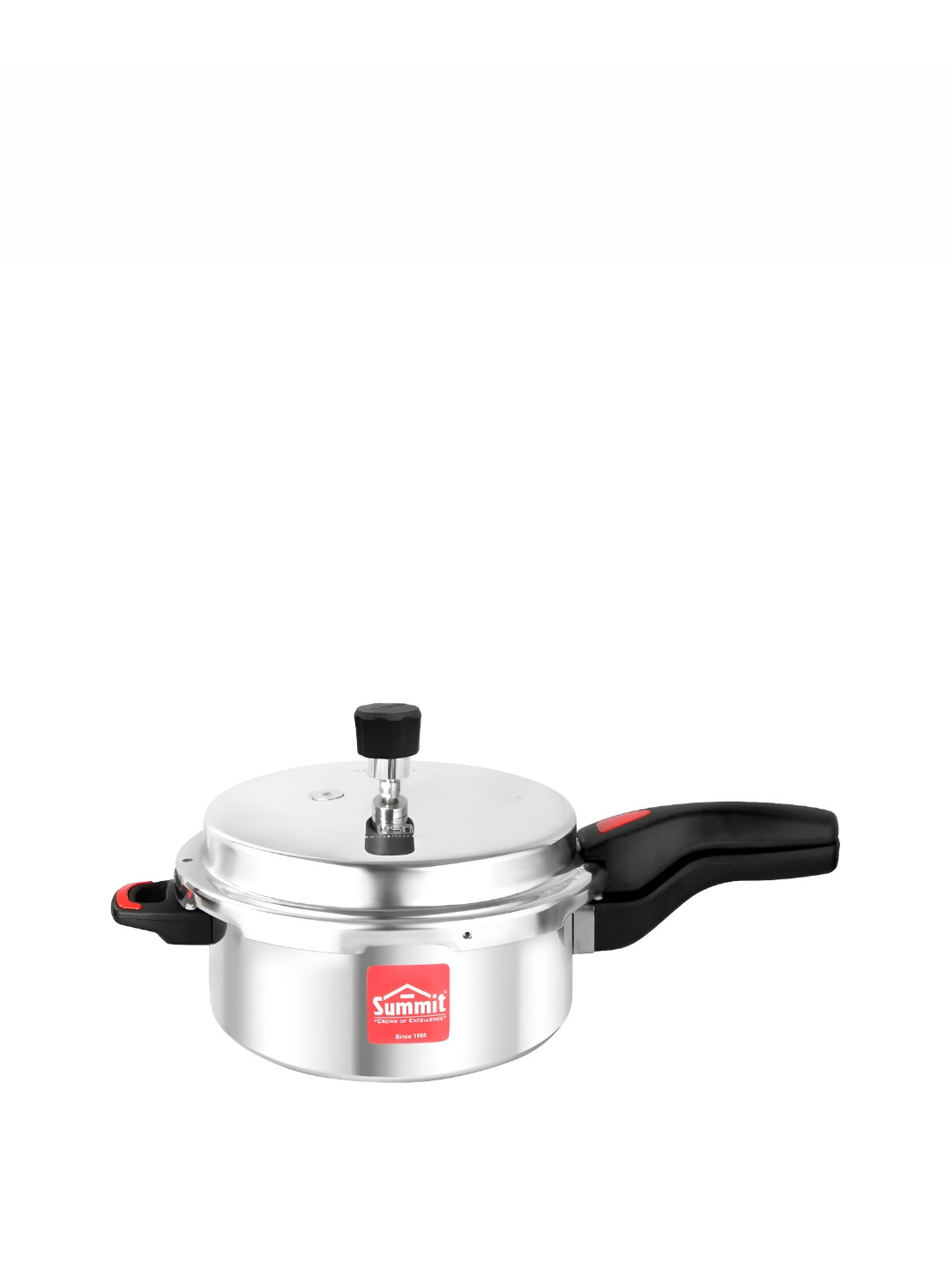 SUMMIT Junior Pan Silver Aluminium Easy to Clean Non-Induction Outer Lid Pressure Cooker-4 L