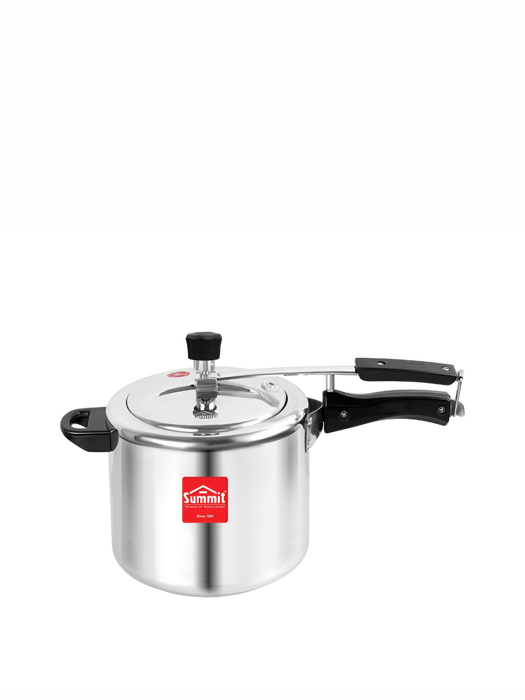 SUMMIT Plain Supreme Silver Aluminium Easy to Clean Non-Induction Inner Lid Pressure Cooker-8 L