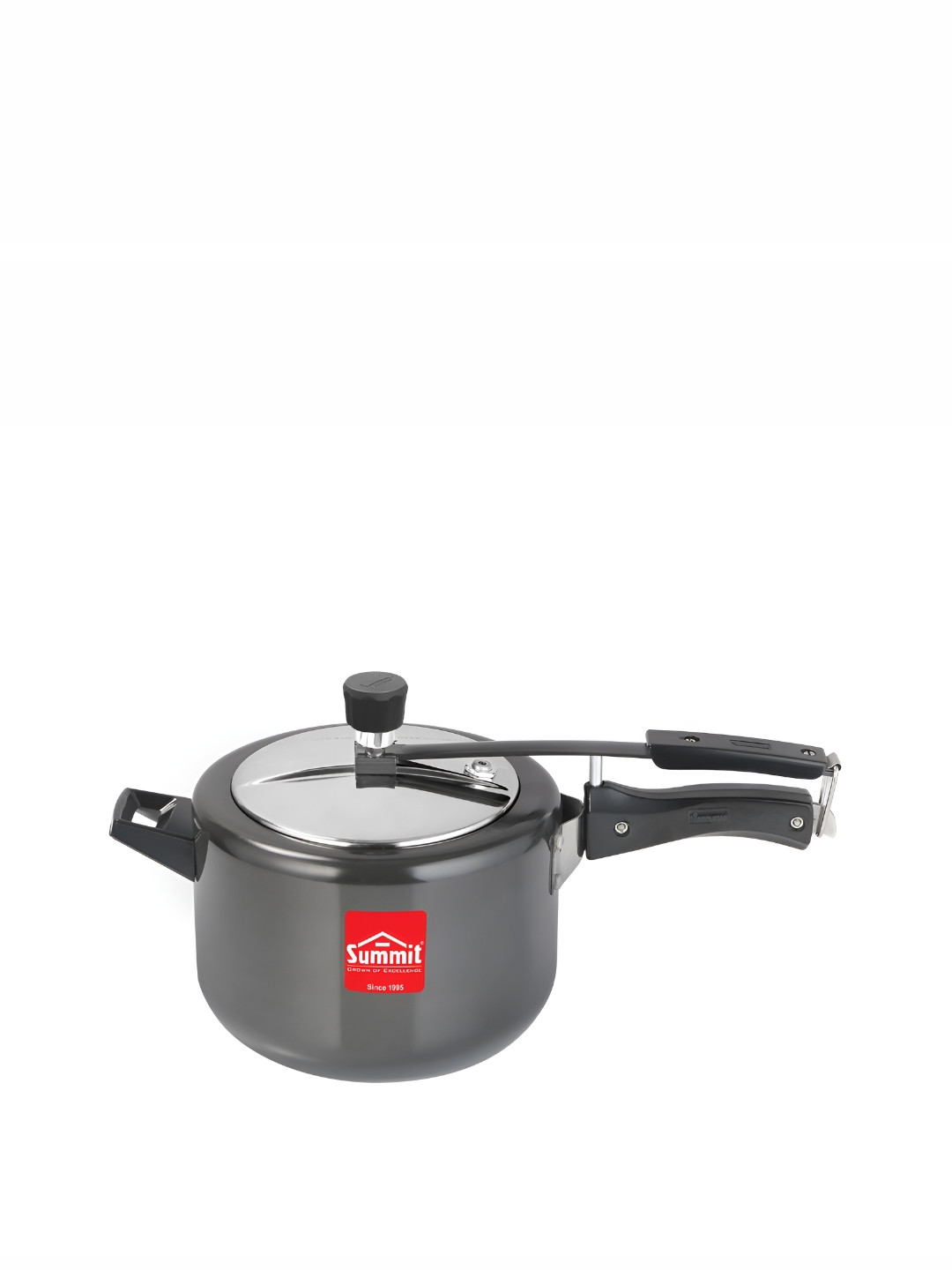 SUMMIT Silver Aluminium Induction Base Inner Lid Hard Anodized Pressure Cooker-5 L