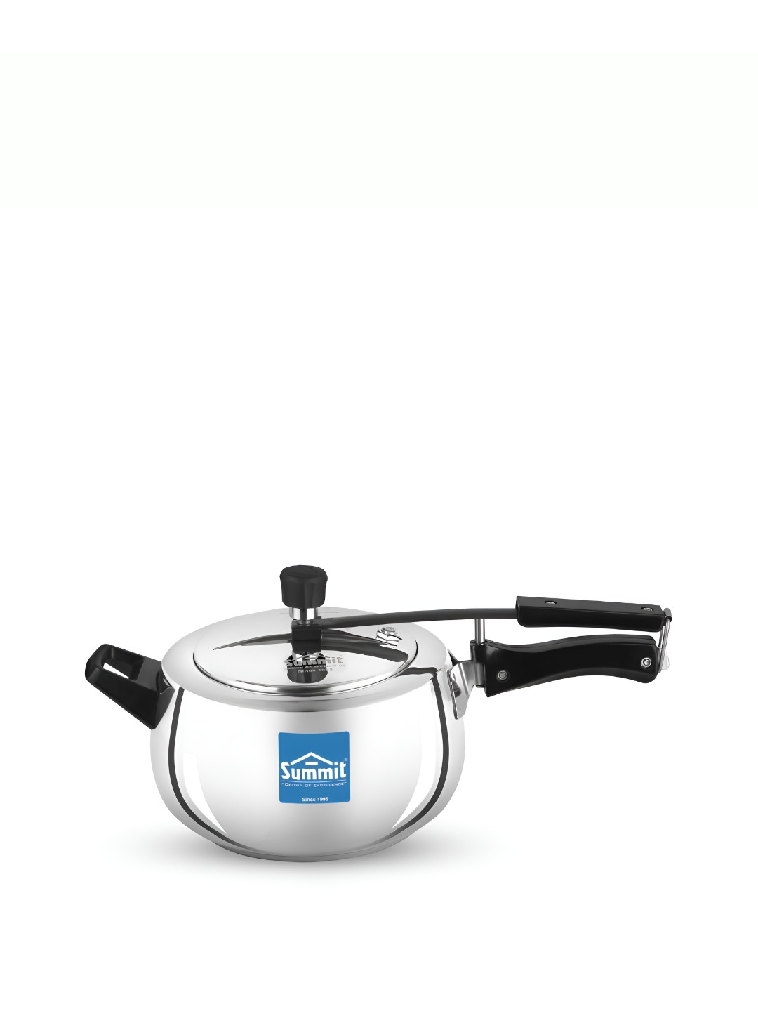 SUMMIT Contura Silver Aluminium Induction Base Inner Lid Stainless Steel Pressure Cooker-5 L