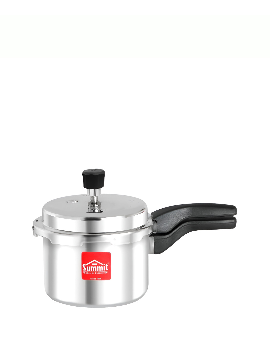 SUMMIT Prime Silver Aluminium Easy to Clean Non-Induction Outer Lid Pressure Cooker-3 L