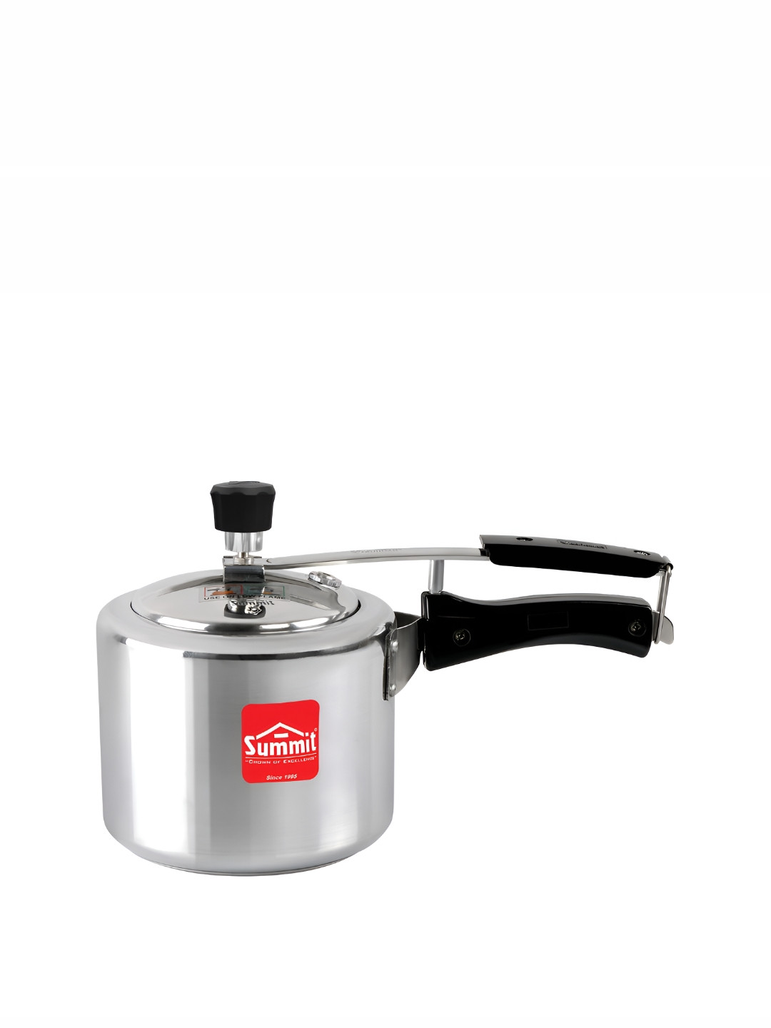 SUMMIT Plain Prime Silver Aluminium Induction Base Inner Lid Pressure Cooker-3 L