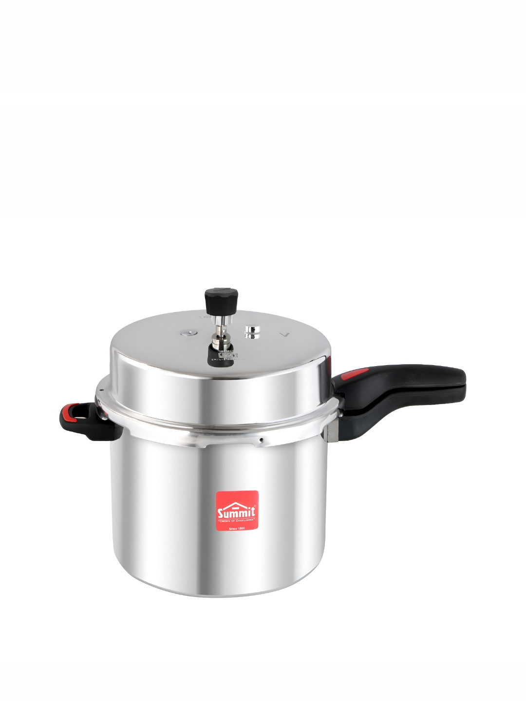 SUMMIT Heavy Silver Aluminium Easy to Clean Non-Induction Outer Lid Pressure Cooker-12 L