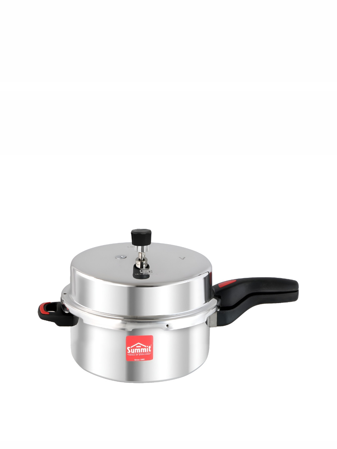 SUMMIT 0 Silver Aluminium Easy to Clean Non-Induction Outer Lid Pressure Cooker-7.5 L