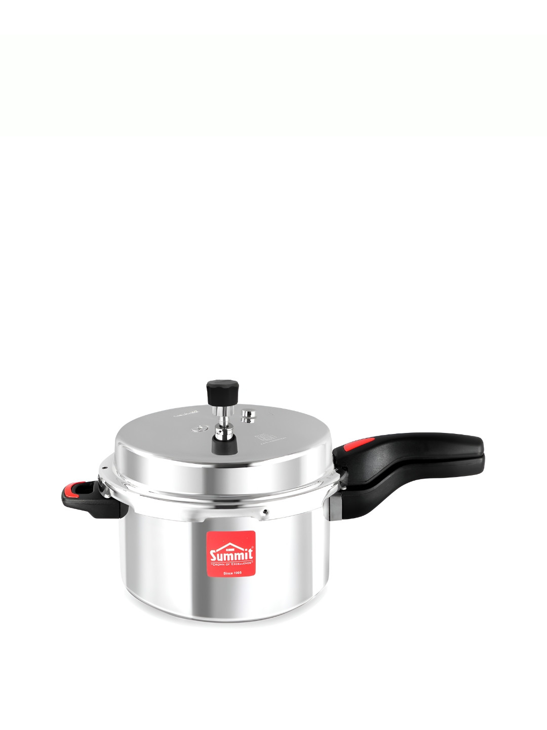 SUMMIT Heavy Silver Aluminium Easy to Clean Non-Induction Outer Lid Pressure Cooker-5.5 L