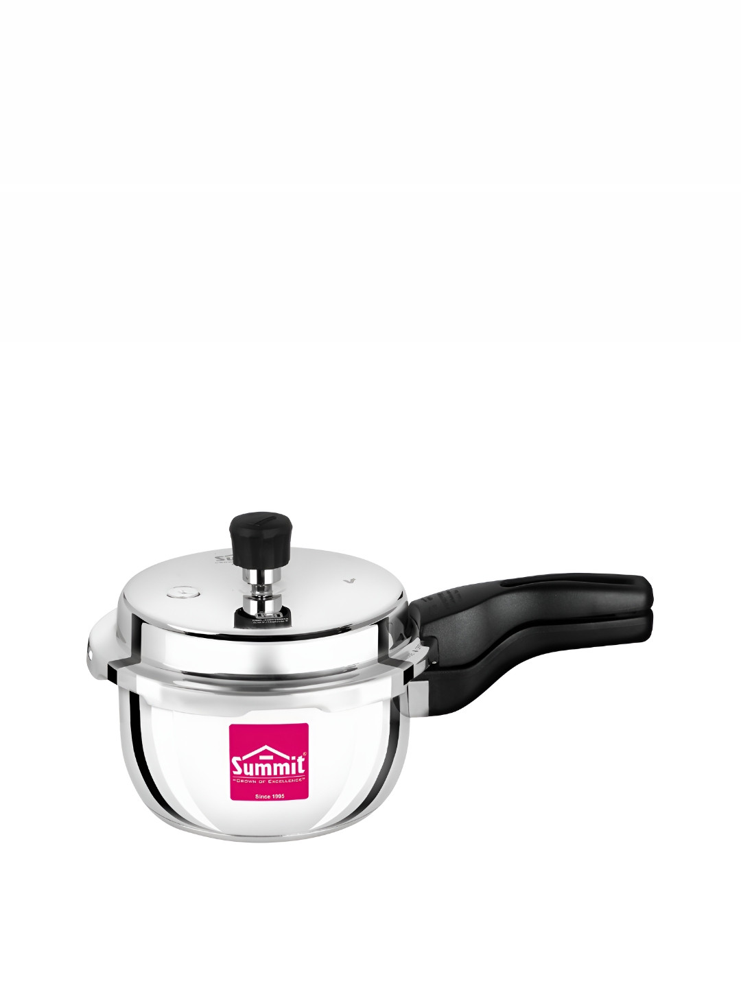 SUMMIT Elite Silver Aluminium Induction Base Outer Lid Stainless Steel Pressure Cooker-2 L