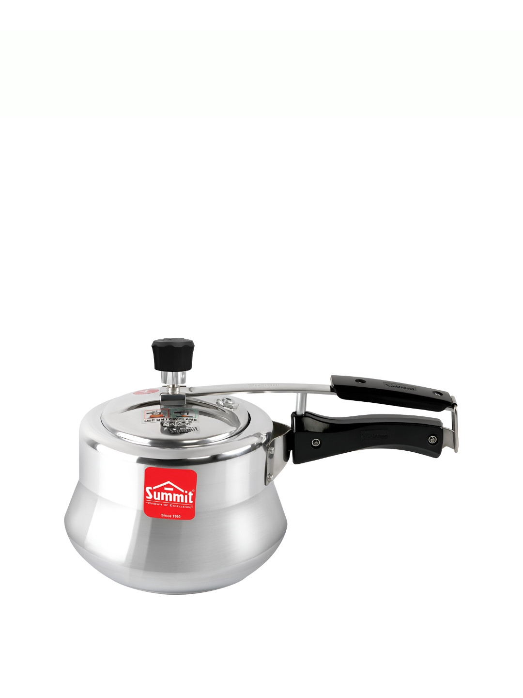 SUMMIT Prime Silver Aluminium Induction Base Inner Lid Pressure Cooker-3 L