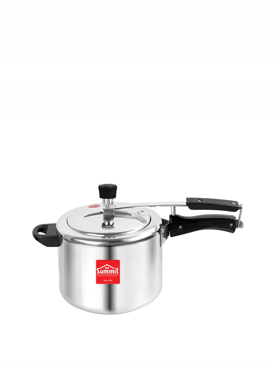 SUMMIT Plain Supreme Silver Aluminium Induction Base Inner Lid Pressure Cooker-7 L