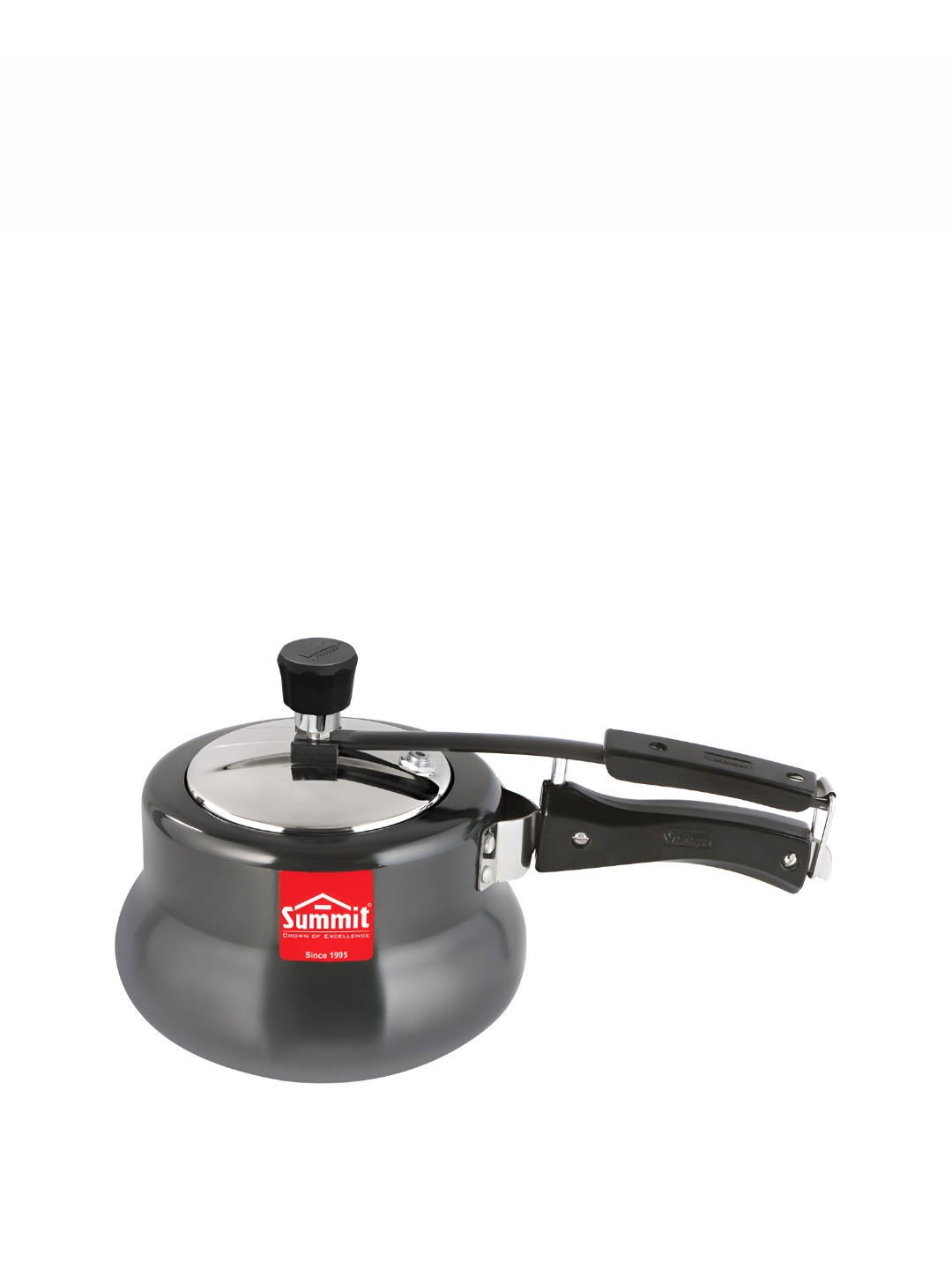 SUMMIT Silver Aluminium Induction Base Inner Lid Hard Anodized Pressure Cooker-3.5 L