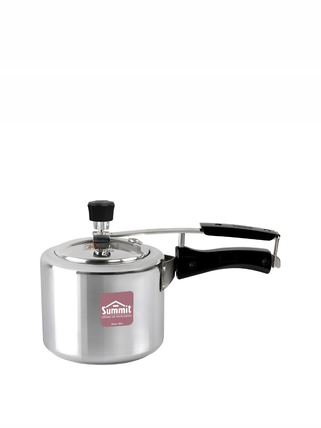 SUMMIT Plain Fine Silver Aluminium Induction Base Inner Lid Pressure Cooker-3 L