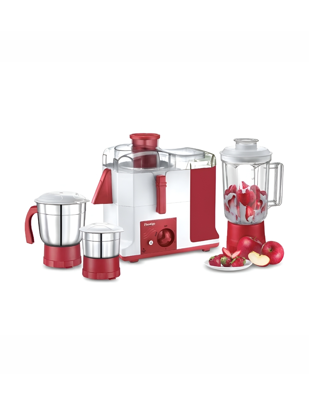 Buy Prestige Platina White Red 550W Juicer Mixer Grinder With 3 Jars Juicer Mixer Grinder for Unisex 26495306 Myntra
