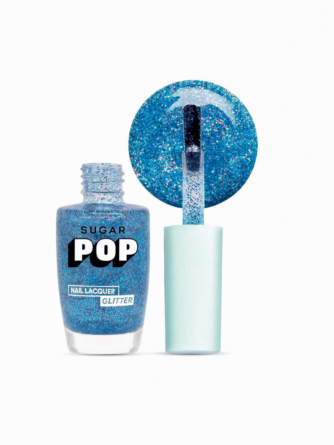 SUGAR POP Glitter Quick-Dry Chip-Resistant Nail Lacquer 10ml - Ocean Sparkle 07