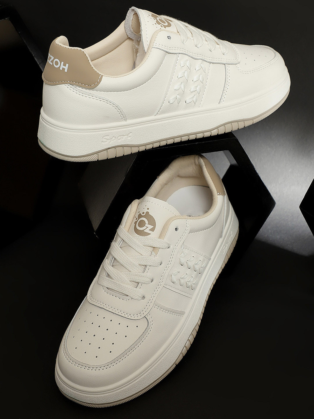 OZZOH Women Perforations Basics Sneakers