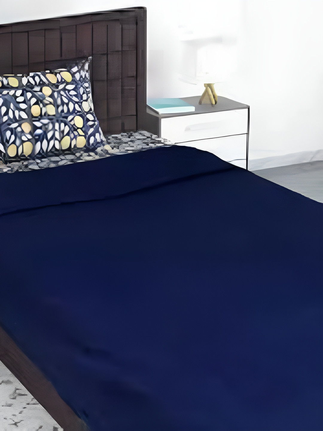 Supreme Home Collective Navy Blue Solid Fleece Mild Winter 200 GSM Single Blanket