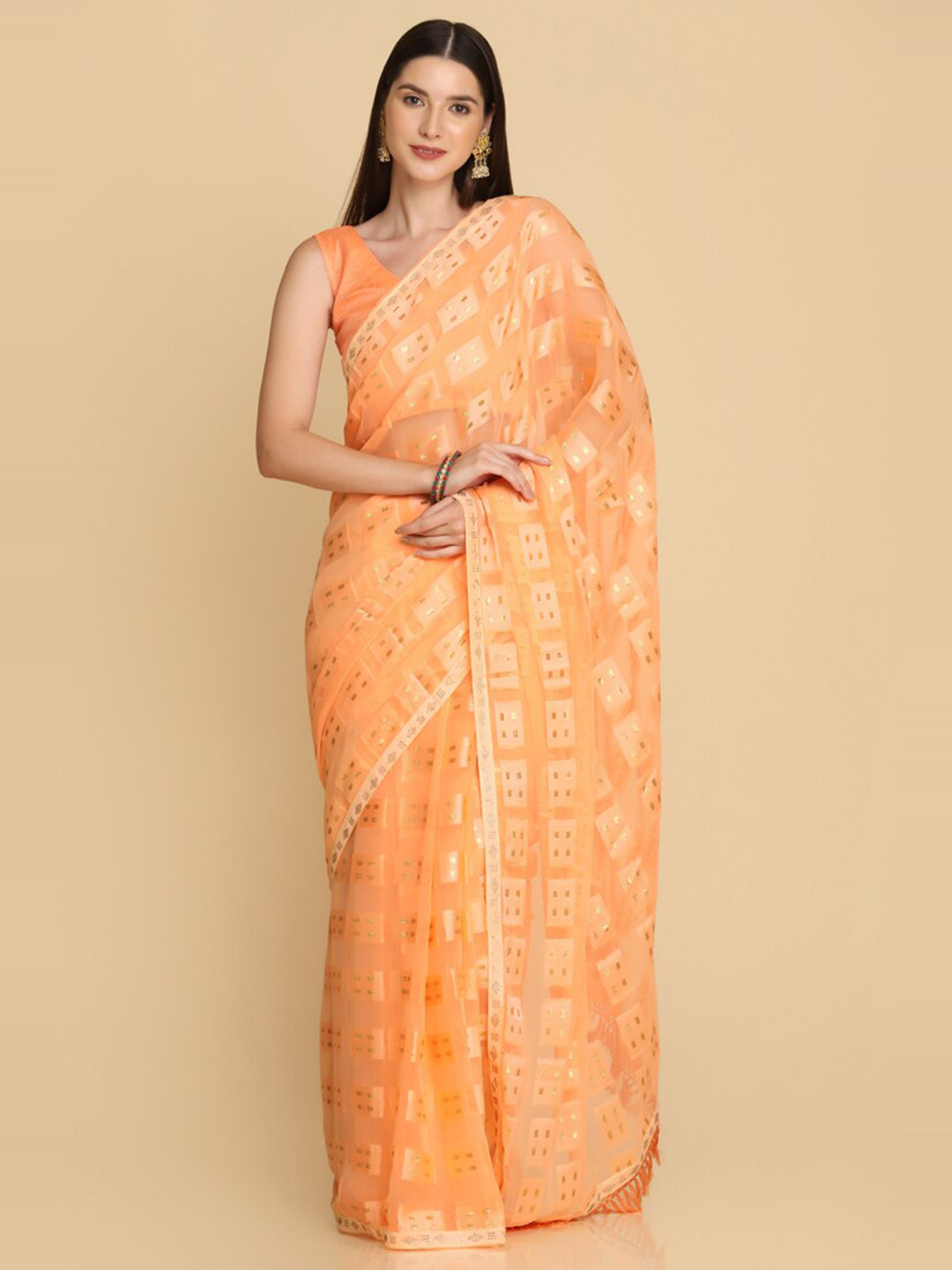 ASISA Geometric Woven Design Saree