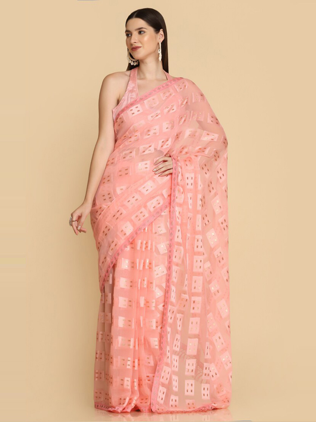 ASISA Geometric Woven Design Saree