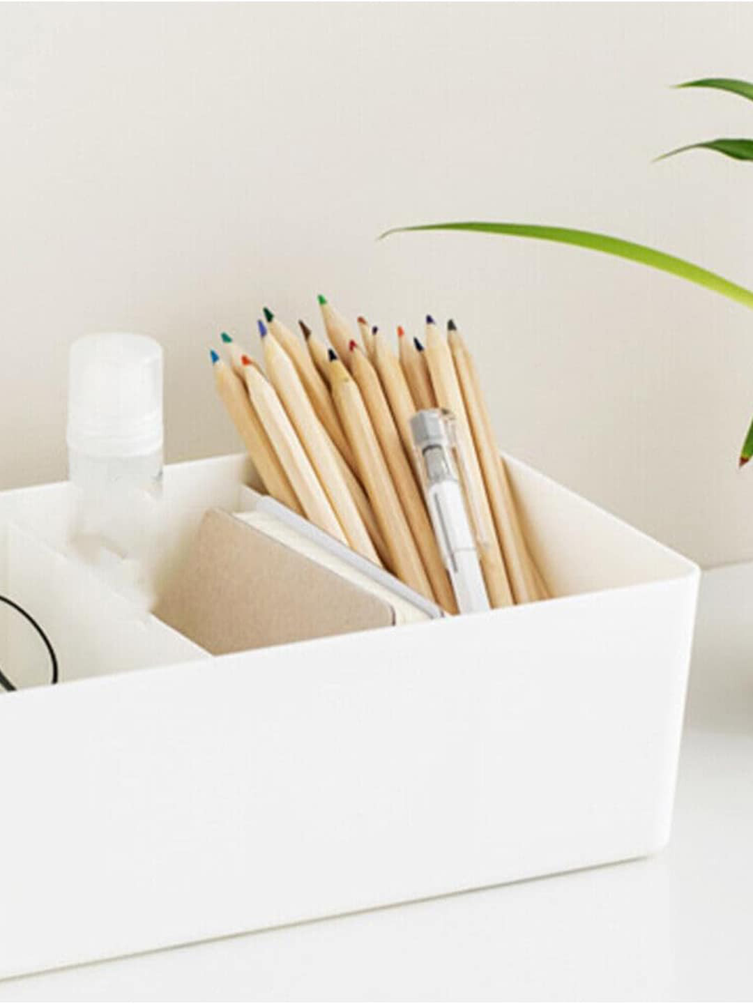 Kuber Industries White 5 Divider Wardrobe Cloth Organizer