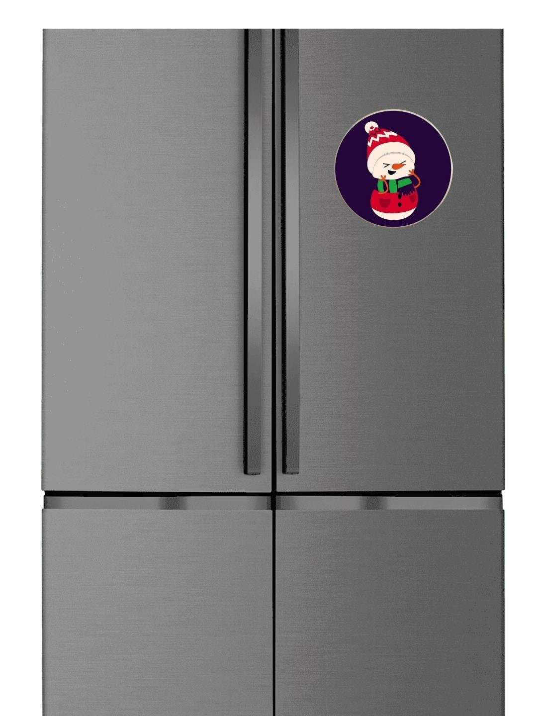 THEYAYACAFE Red & White Printed Believe Xmas Magic Fridge Magnet