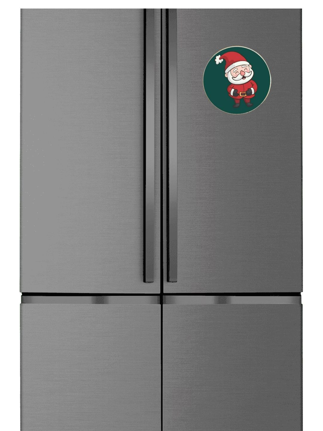 THEYAYACAFE Green & Red Santa Clause Printed BPA Free Reusable Fridge Magnets