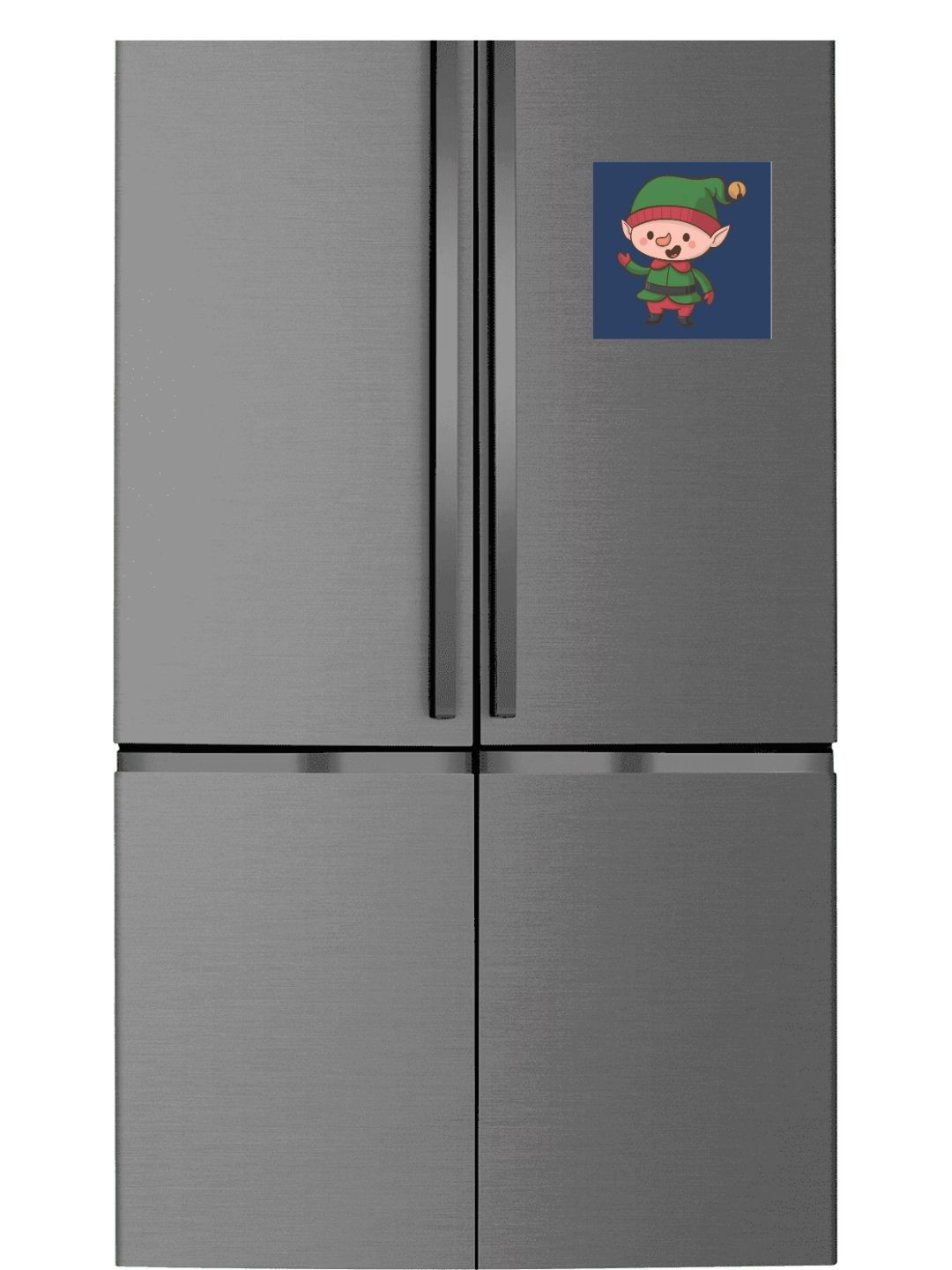 THEYAYACAFE Blue & Green Christmas Printed BPA Free Round Fridge Decorative Magnet