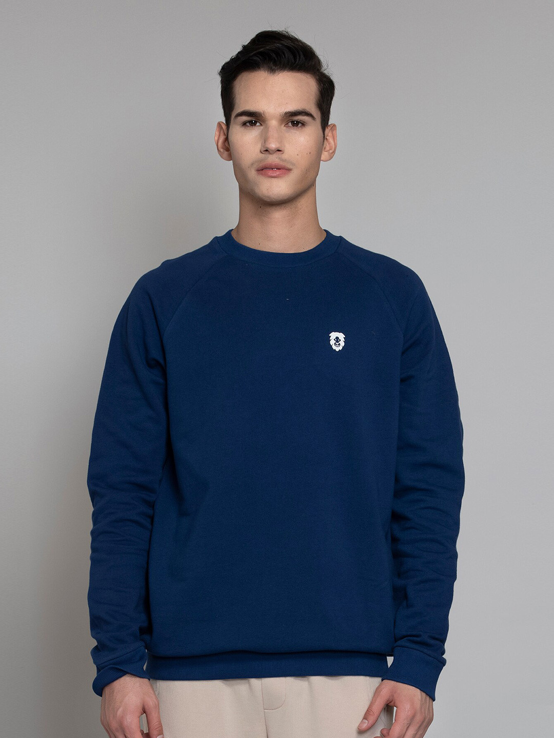 Muvazo Sandstone Raglan Sleeves Pullover Sweatshirt